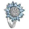thumbnail image 1 of Yobecho White Aquamarine Bridal Wedding Engagement Ring, 1 of 1