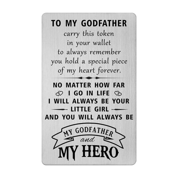 Yobent Godfather Gifts from Goddaughter, Godfather Birthday Wallet Card