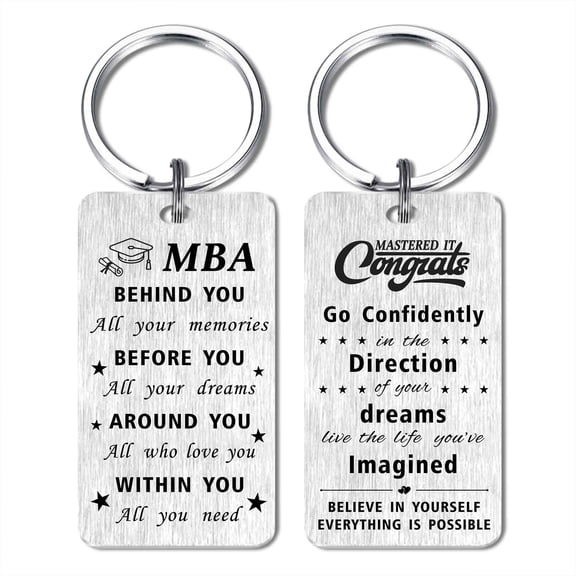 Yobent MBA Graduation Gifts for Him Her, Masters Degree Graduation Gifts, Mastered It Keychain