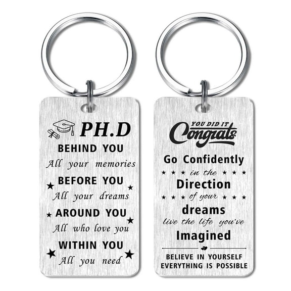 Yobent PHD Graduation Gifts, Doctor Graduation Gifts for Him Her, PHD Keychain for Women Men