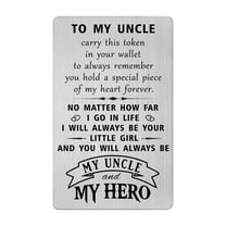 Yobent Uncle Gifts, Father's Day Gifts from Niece, Uncle Christmas Valentines Card, Uncle Birthday Card Engraved with Love Note