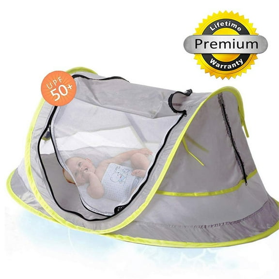 Yobooom UV Protection 41.00'' x 52.50'' Beach Tent, Gray