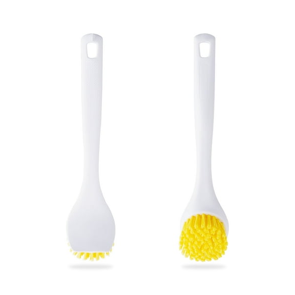 Yocada Brush for Home Kitchen Pan Pot Dish Sink  Scrub Cleaning Brush 2 PCS, Yellow