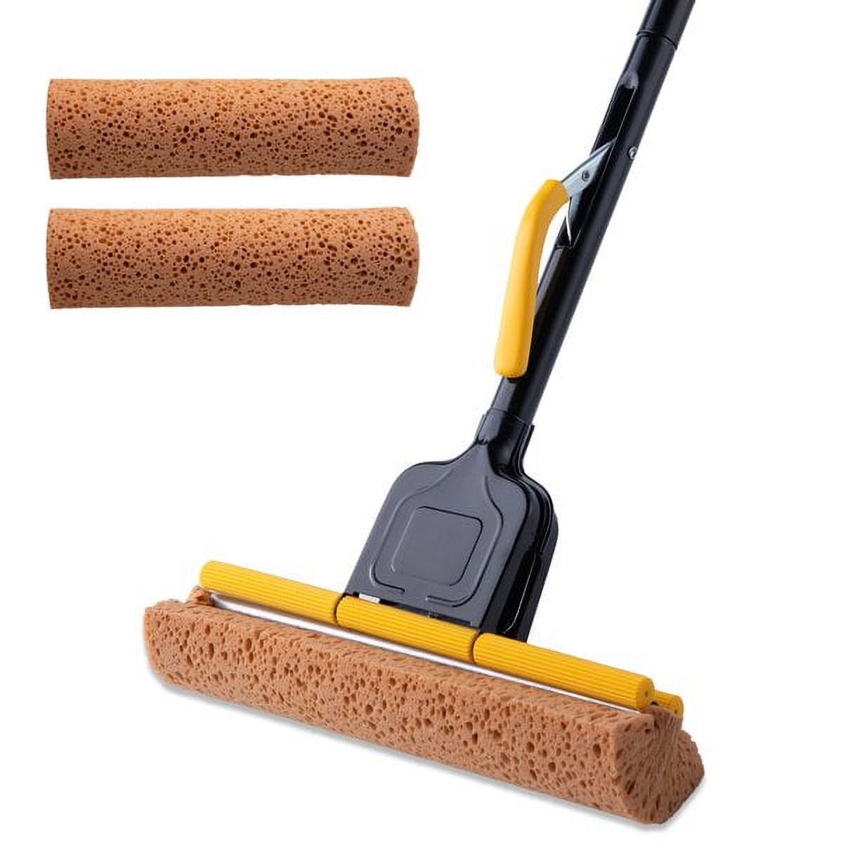 Yocada Sponge Mop Home Commercial Use Tile with Total 2 Sponge Head