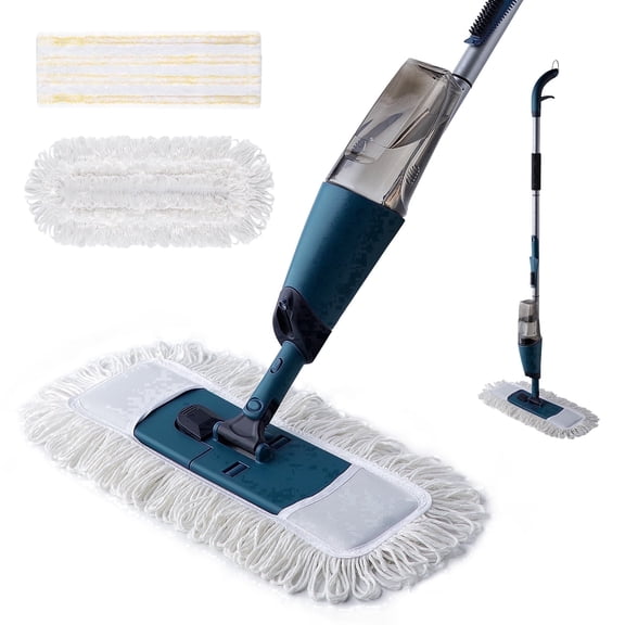 Yocada Spray Mop with Long Handle for Hardwood Ceramic Tile Laminate Floor Cleaning Total 2 Mop Pads
