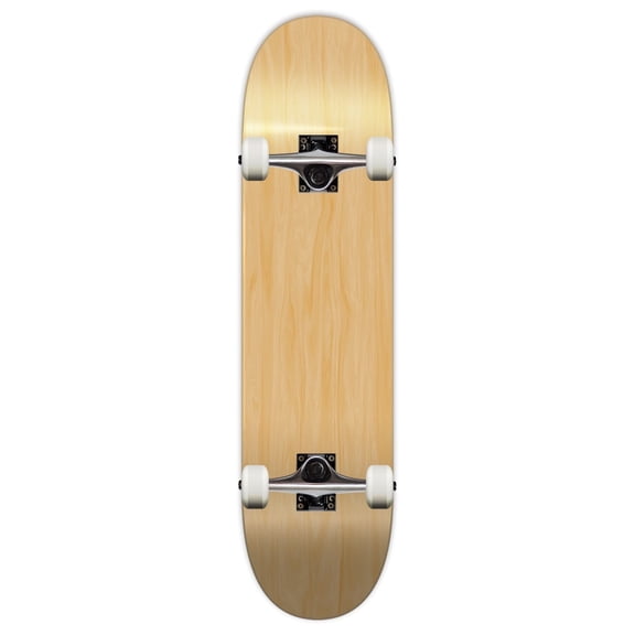 Yocaher 31" x 7.75" Canadian Maple Skateboard with ABEC-9 Bearing - Natural