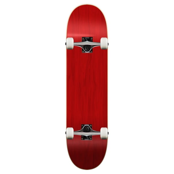 Yocaher Blank 31" x 7.75" Complete Skateboard - Stained Red