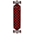 thumbnail image 1 of Yocaher Checker graphic Professional Speed Drop Down Stained Complete Longboard (Checker Red), 1 of 8
