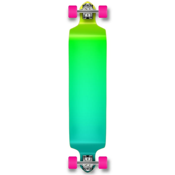 Yocaher Drop Down Longboard Complete - Gradient Green