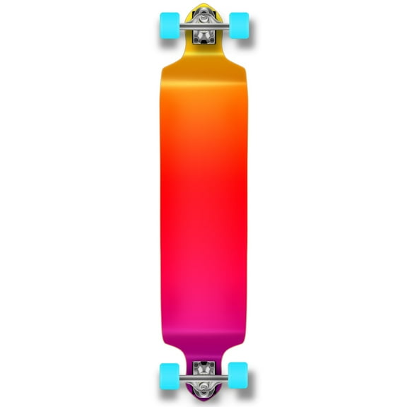 Yocaher Drop Down Longboard Complete - Gradient Pink