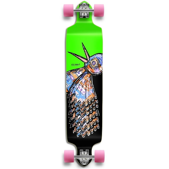 Yocaher Drop Down Longboard Complete - The Bird Green
