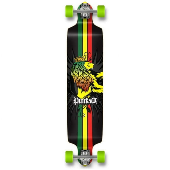 Yocaher Drop Down Rasta Longboard Complete