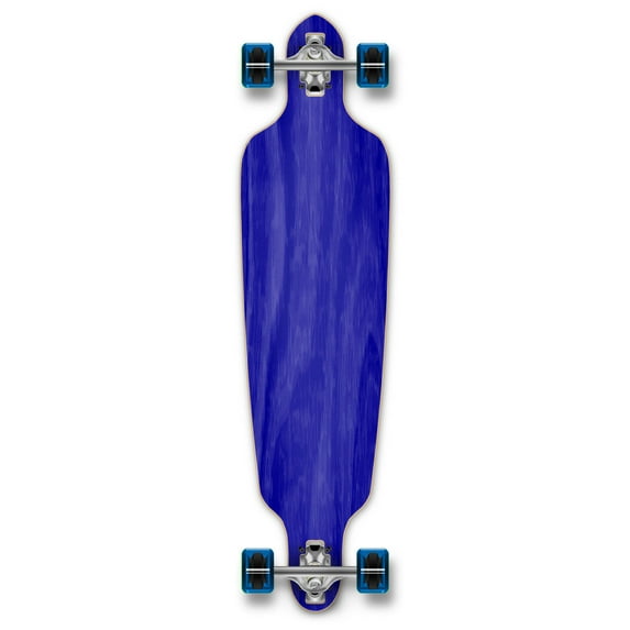 Yocaher Drop Through Blank Longboard Complete - Stained Blue