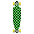 thumbnail image 1 of Yocaher Drop Through Longboard Complete - Checker Green, 1 of 1