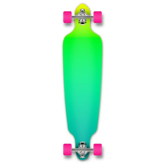 Yocaher Drop Through Longboard Complete - Gradient Green