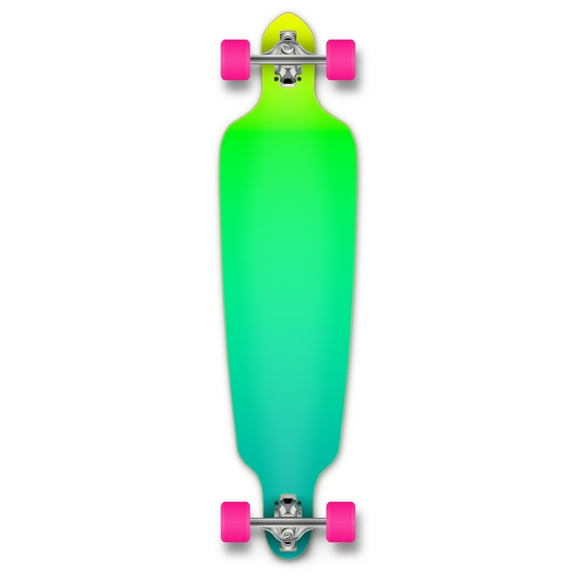 Yocaher Drop Through Longboard Complete - Gradient Green
