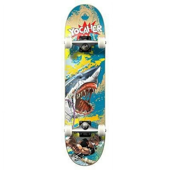 Yocaher Graphic Complete 31" x 7.75" Skateboard - Retro Series - Fishing