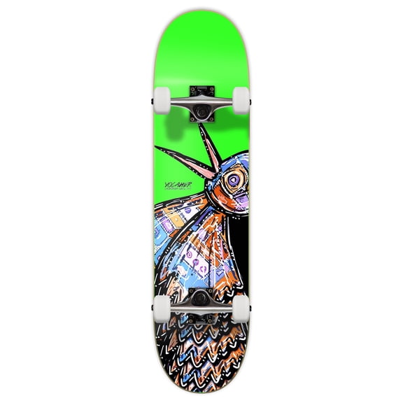 Yocaher Graphic Complete 31" x 7.75" Skateboard - The Bird Green