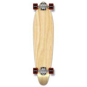 Yocaher Kicktail Longboard Complete with ABEC-9 Chrome Bearings - Natural Maple
