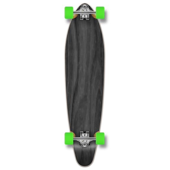 Yocaher Kicktail Blank Longboard Complete - Stained Black