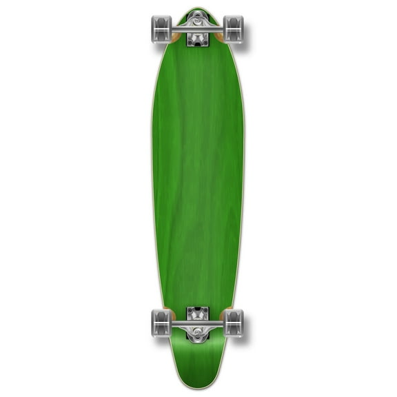 Yocaher Kicktail Blank Longboard Complete - Stained Green