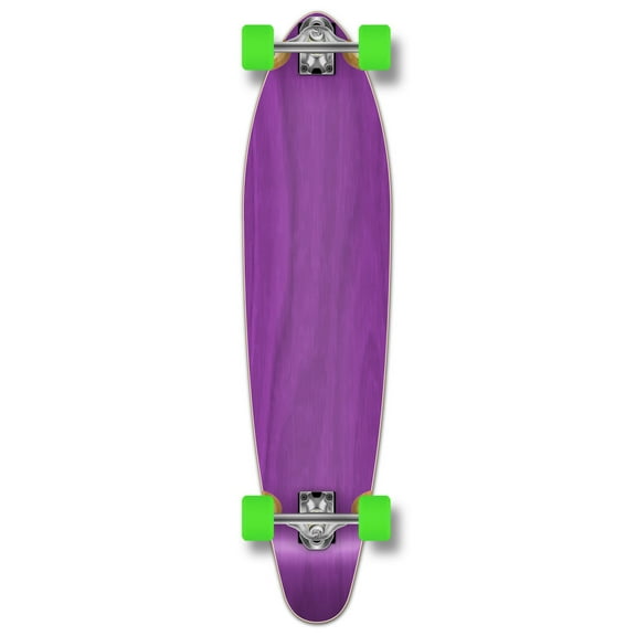 Yocaher Kicktail Blank Longboard Complete - Stained Purple