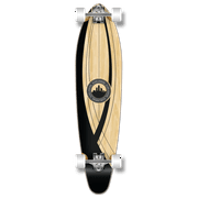 Yocaher Kicktail Crest Onyx Longboard Complete