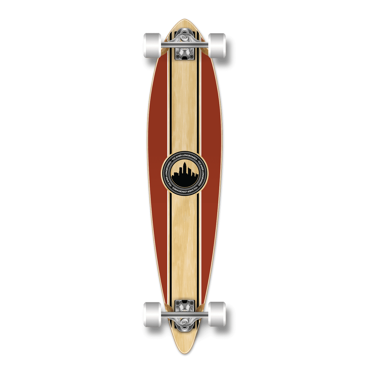 Yocaher Longboard Skateboard complete Pintail Cruiser 40" x 9" w