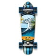 thumbnail image 1 of Yocaher Longboard complete Micro Cruiser 25" x 6.5" w/Premium Black grip tape, heavy duty Aluminum Alloy truck, 62mm Wheels, ABEC -9 Bearings - Wave, 1 of 7