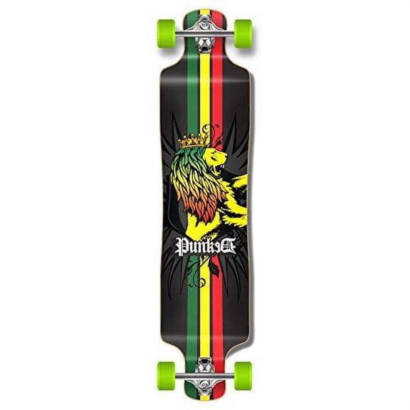 Yocaher Lowrider Rasta Longboard Complete