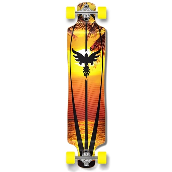 Yocaher Lowrider Sunset Longboard Complete