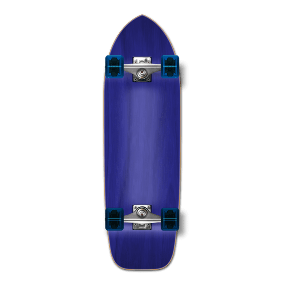 Yocaher Old School Blank Longboard Complete - Stained Blue