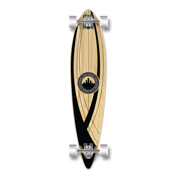 Yocaher Pintail Crest Onyx Longboard Complete