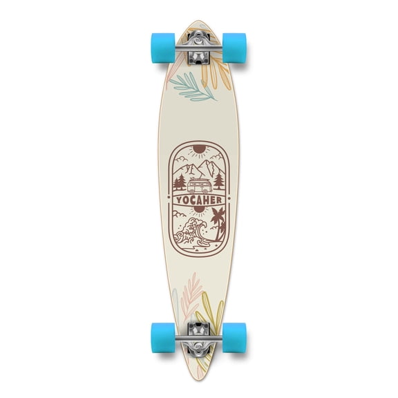 Yocaher Pintail Longboard Complete - Adventure Colored