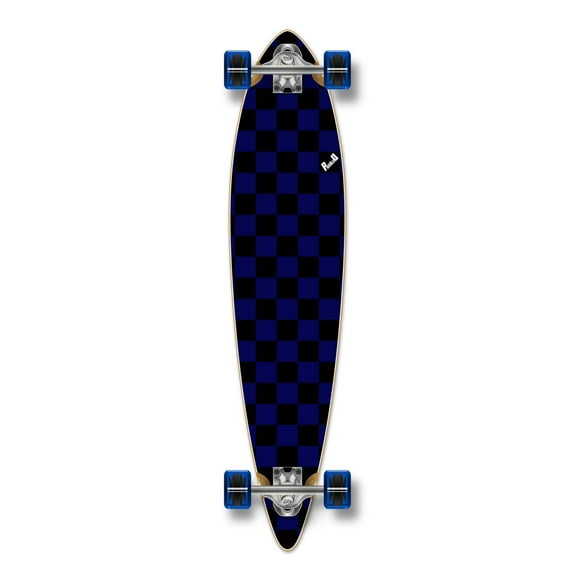Yocaher Pintail Longboard Complete Checker Blue