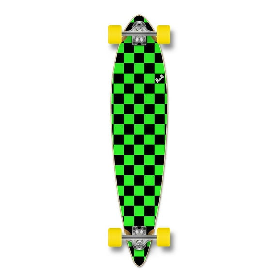 Yocaher Pintail Longboard Complete Checker Green