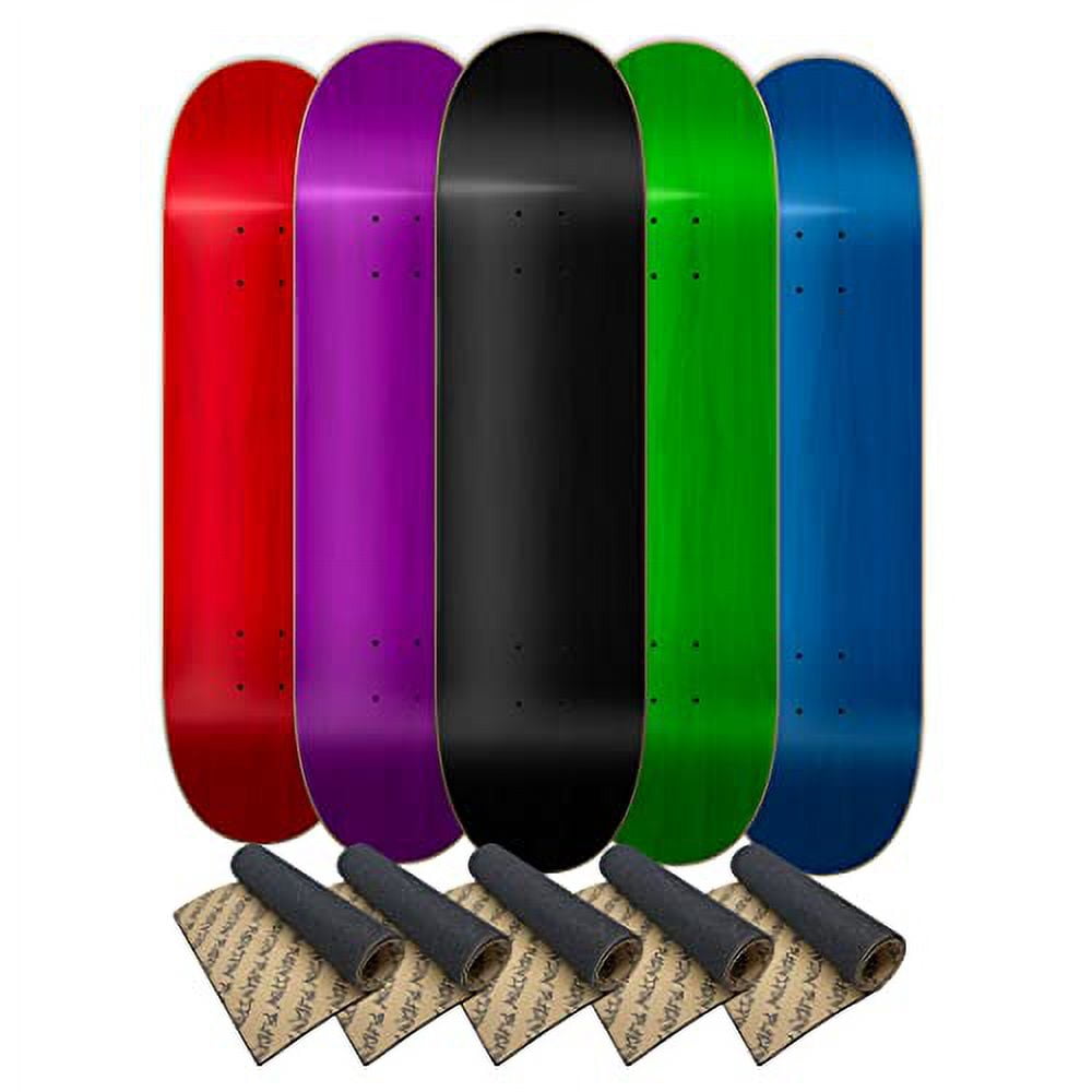Moose 8" Skateboard Deck Blanks (2-Pack) – Stain Green With Jessup Grip Included