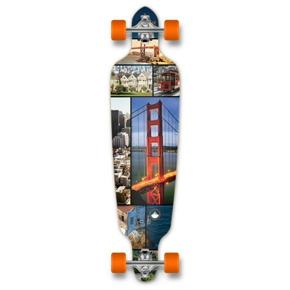 Yocaher Punked Drop Through San Francisco Longboard Complete