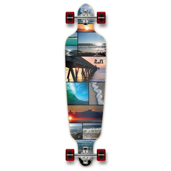 Yocaher Punked Drop Through Seaside Longboard Complete