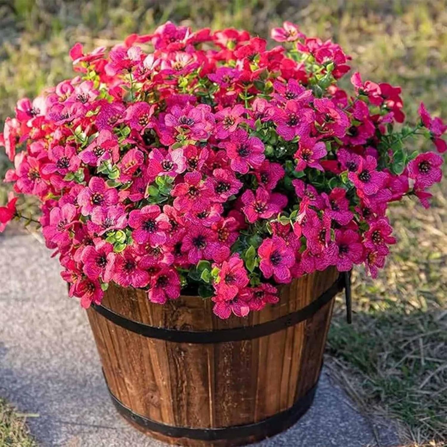 Yocowell Artificial Flowers, No Fading No Odor, Intrinsici Flowers,UV Resistant Artificial Flowers for Spring/Summer/Antumn Decor, No Maintenance