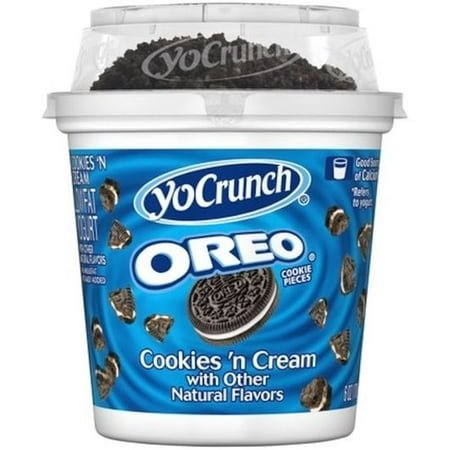 Yocrunch Low Fat Vanilla Yogurt with Oreo Cookies N Cream, 6 Ounce -- 12 per Case.