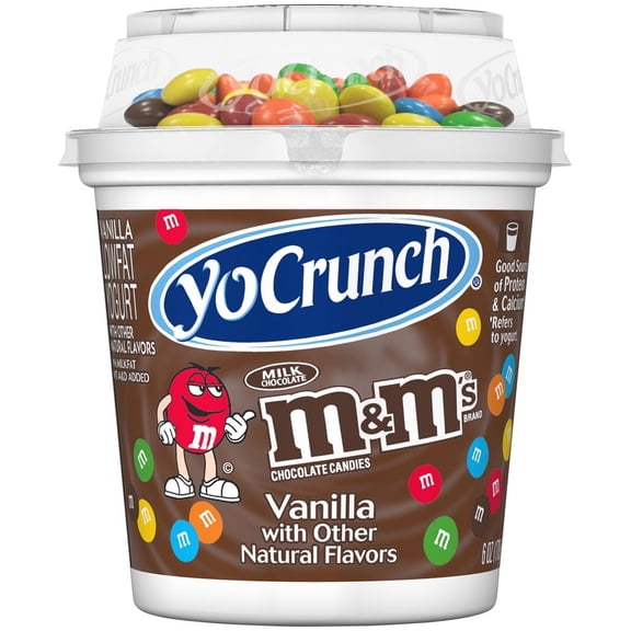 Yocrunch M and M Vanilla Yogurt, 6 Ounce -- 8 per case.