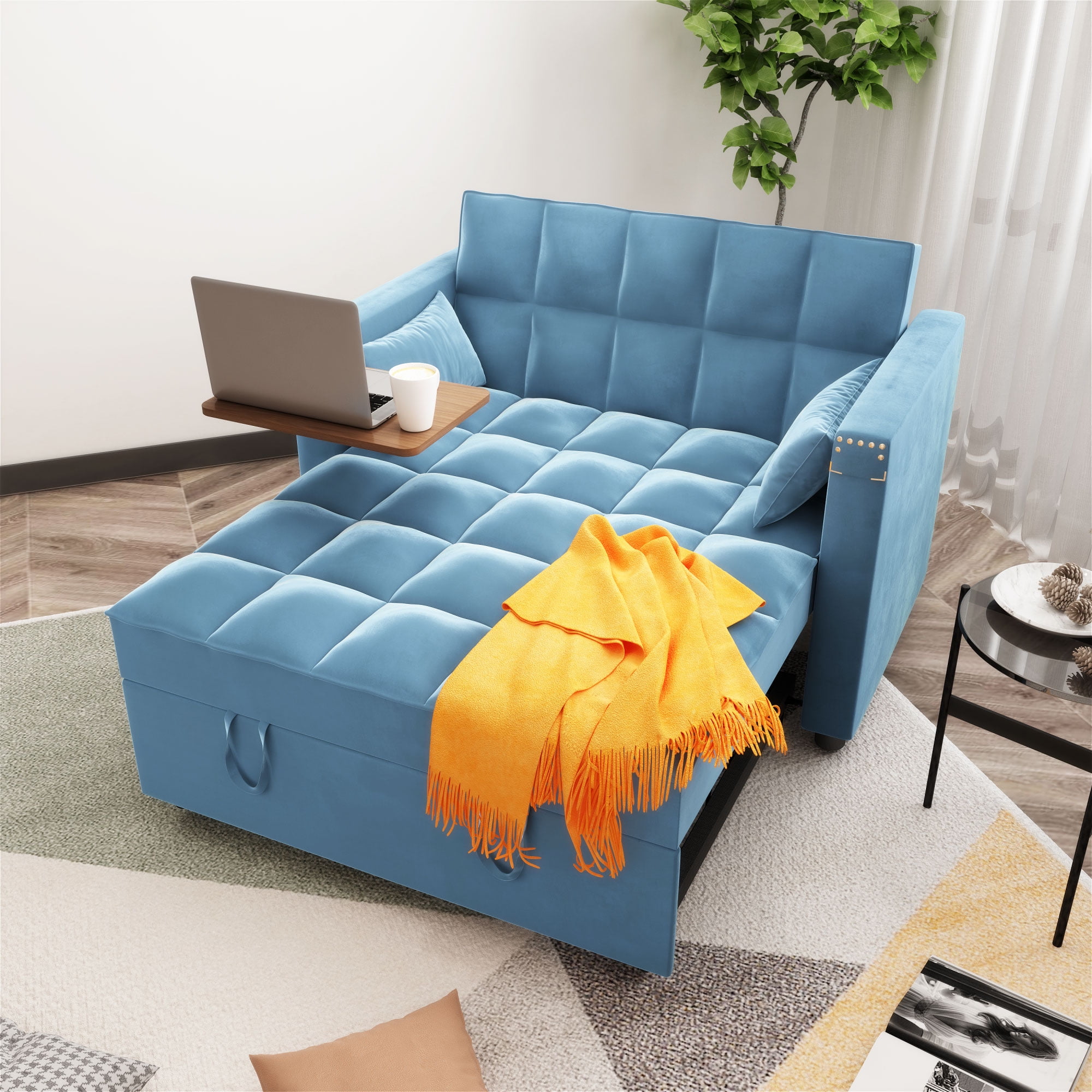 Light blue sofa sleeper discount