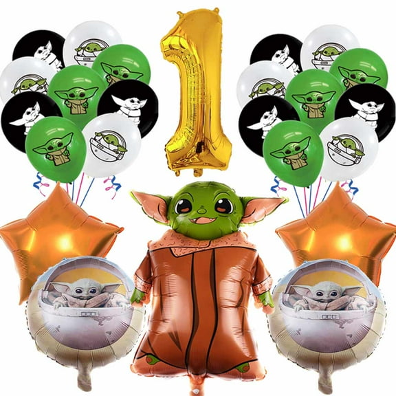 Yoda Baby Balloons Party Supplies 1st Big Number Decorations Decor Kit Birthday