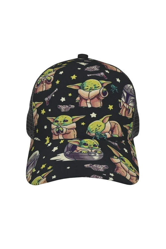 Yoda Baseball Cap for Men Women Mesh-Back Adjustable Classic Trucker Hat