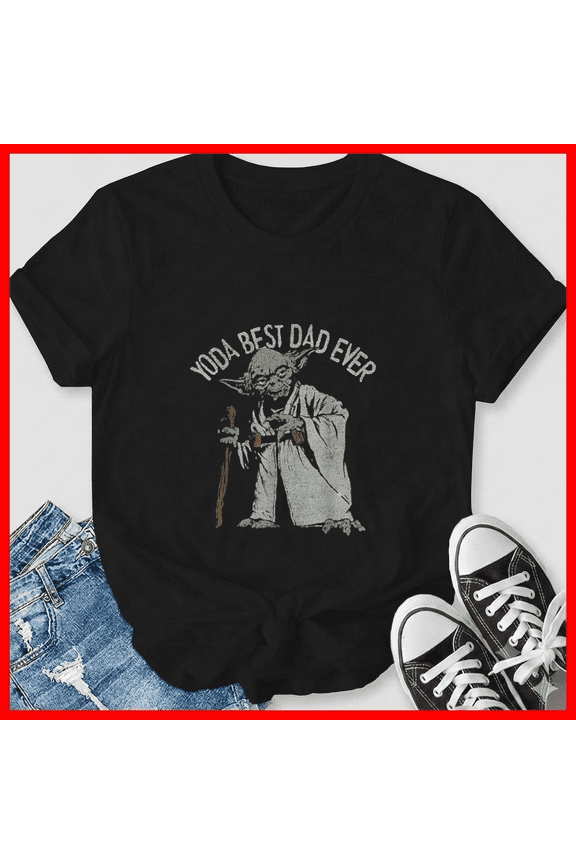 Yoda Best Dad Ever Sci Fi Space Galactic Master Slogan Unisex T-Shirt, up to size 5XL