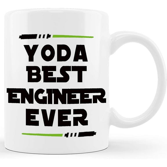 Yoda Best Engineer Ever Engineering Gifts for Engineer Student New Licensed Passer Grad Gag Gift Mechanical Civil Science Math Giftfor Men Women Christmas Graduation Coffee Mug Tea Cup