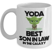 Yoda Best Son In Law Mug Funny Birthday Gift for Men Novelty Coffee Comment Tea Cup Gag Gift Idea