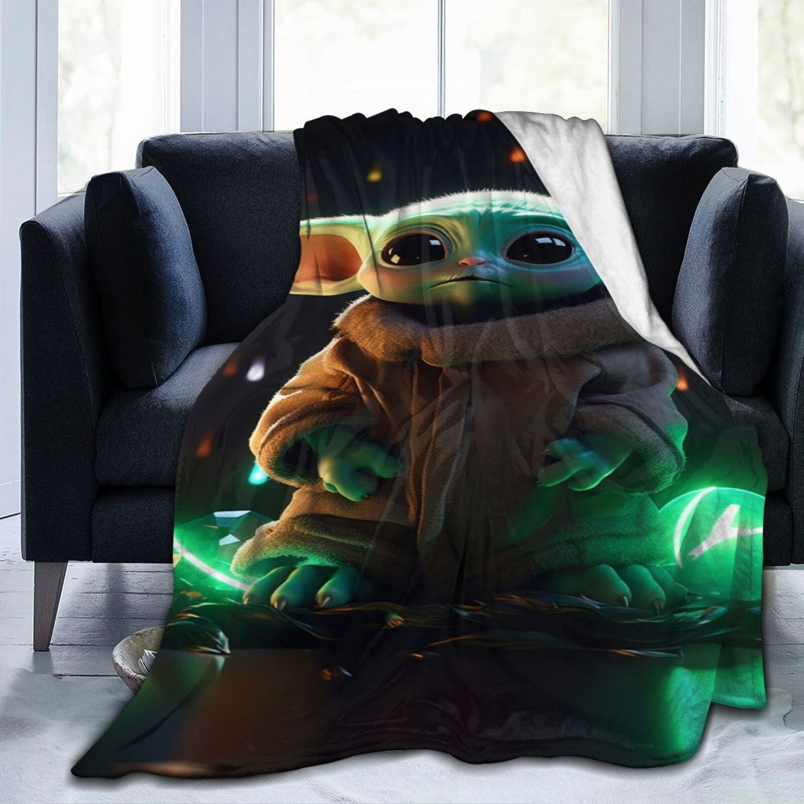 Yoda Blanket Soft Cozy Fleece Throw Blanket Gift for Boys Girls
