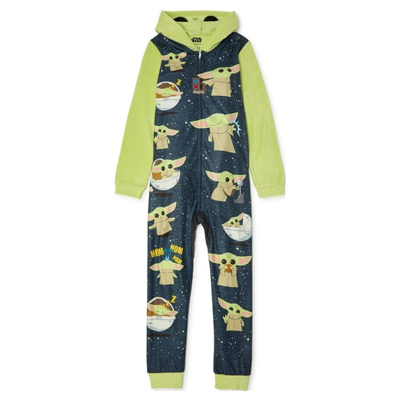 Yoda Boys Exclusive Hooded Pajama Blanket Sleeper Sizes 4-16